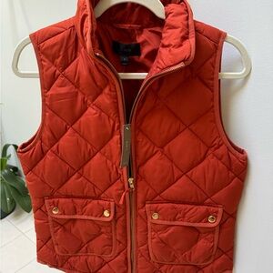 J. Crew Quilted Vest in Burnt Orange